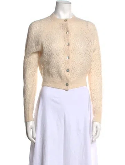 Pre-owned Doen Patterned Crew Neck Sweater In Neutrals