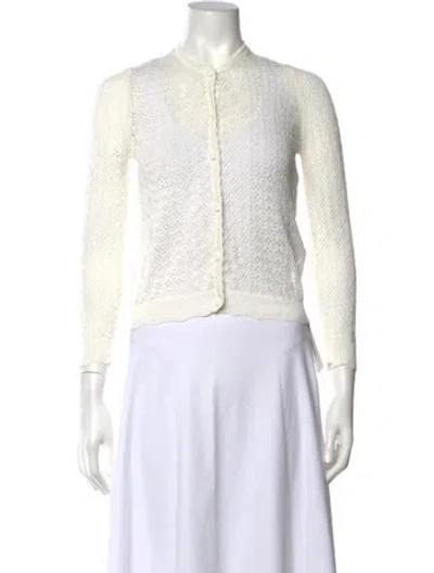 Pre-owned Doen Patterned Crew Neck Sweater In Neutrals