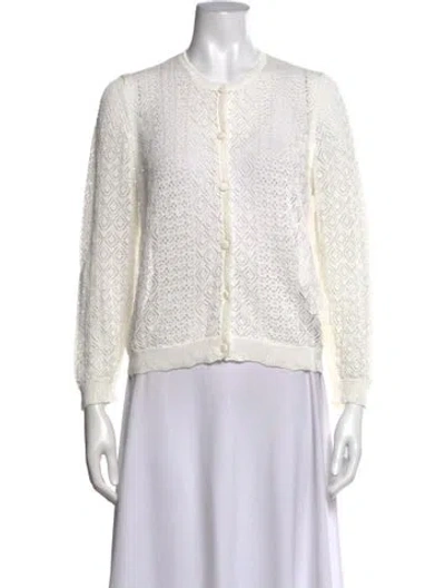 Pre-owned Doen Patterned Crew Neck Sweater In Neutrals