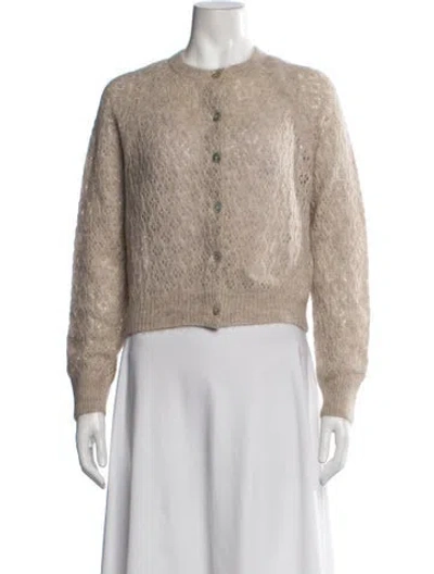 Pre-owned Doen Patterned Crew Neck Sweater In Neutrals