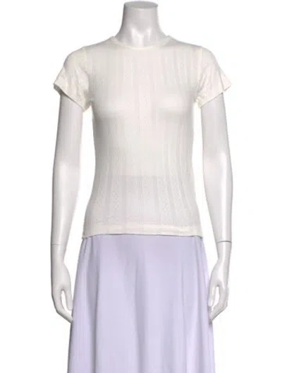 Pre-owned Doen Patterned Crew Neck Top W/ Tags In Pink