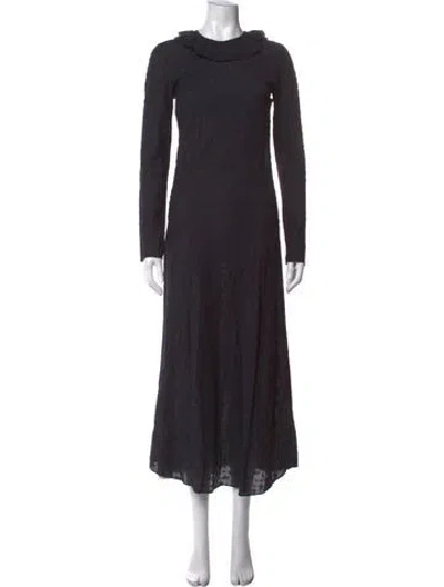 Pre-owned Doen Patterned Long Dress In Blue