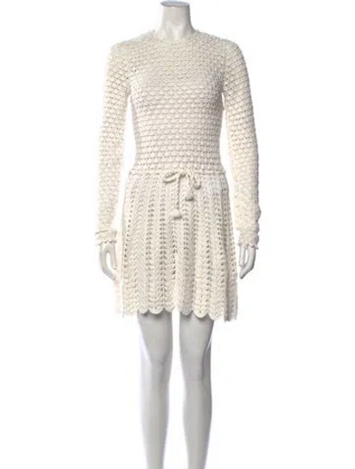 Pre-owned Doen Patterned Mini Dress W/ Tags In White