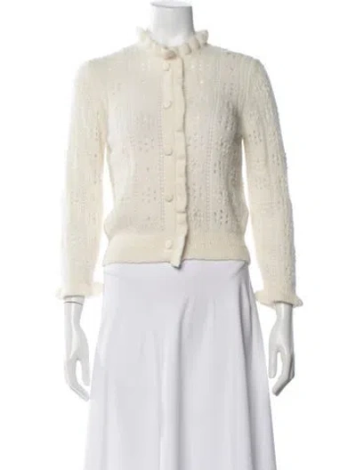 Pre-owned Doen Patterned Open Front Sweater In Neutrals