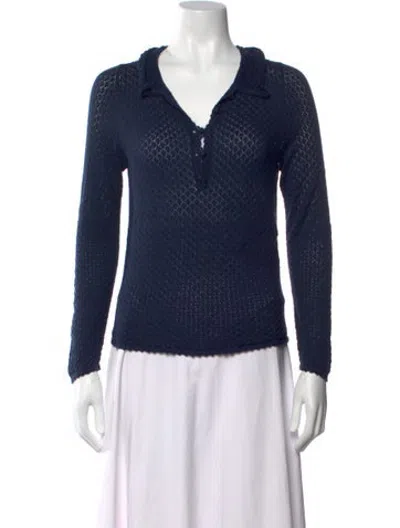 Pre-owned Doen Patterned Sweater In Blue