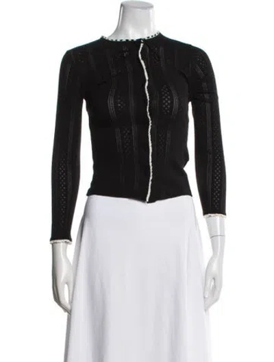 Pre-owned Doen Patterned Top In Black