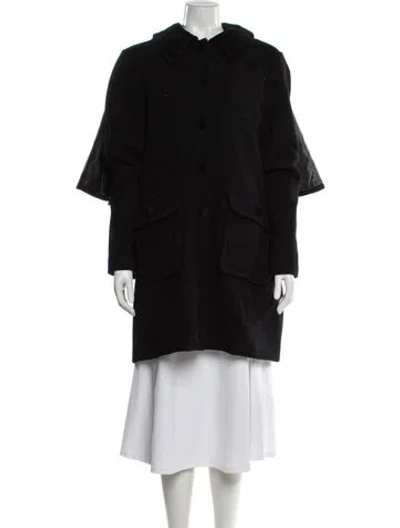 Pre-owned Doen Peacoat In Black