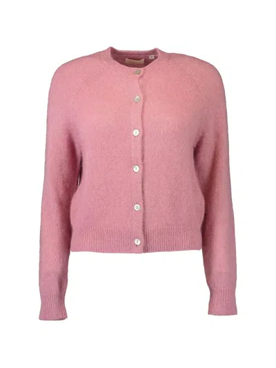 Doen Petra Button-up Cardigan In Pink