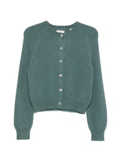 Doen Petra Raglan-sleeve Cardigan In Green