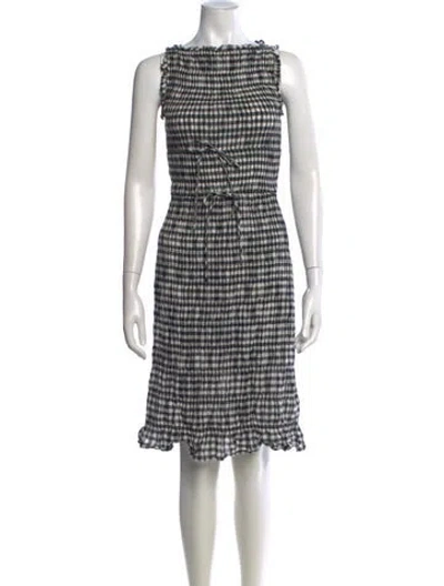 Pre-owned Doen Plaid Print Knee-length Dress In Multi