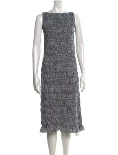 Pre-owned Doen Plaid Print Midi Length Dress W/ Tags In Multi