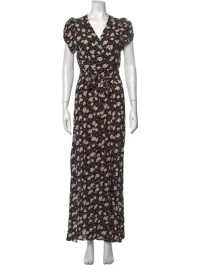 Pre-owned Doen Plaid Print Mini Dress In Black