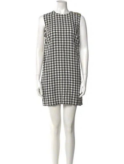 Pre-owned Doen Plaid Print Mini Dress In Multi