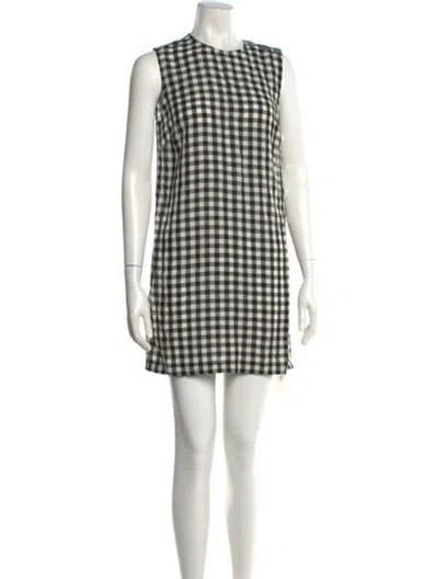 Pre-owned Doen Plaid Print Mini Dress In Multi