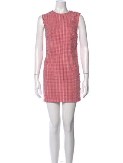 Pre-owned Doen Plaid Print Mini Dress In Multi