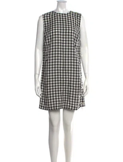 Pre-owned Doen Plaid Print Mini Dress W/ Tags In Multicolor