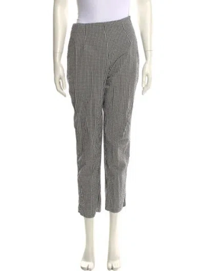 Pre-owned Doen Plaid Print Straight Leg Pants In Multi