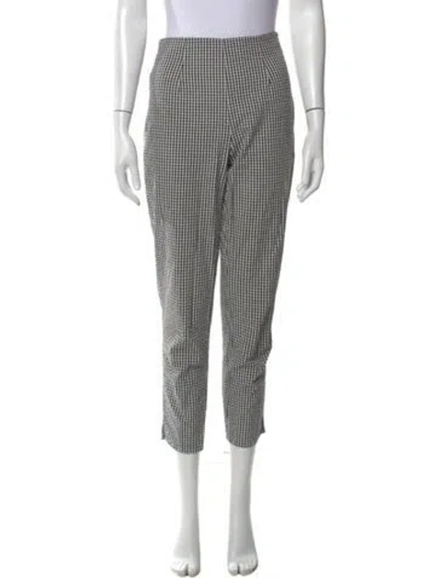 Pre-owned Doen Plaid Print Straight Leg Pants In Multi
