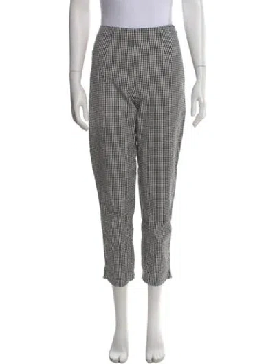 Pre-owned Doen Plaid Print Straight Leg Pants In Multi