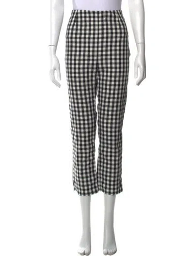 Pre-owned Doen Plaid Print Straight Leg Pants W/ Tags In Multicolor