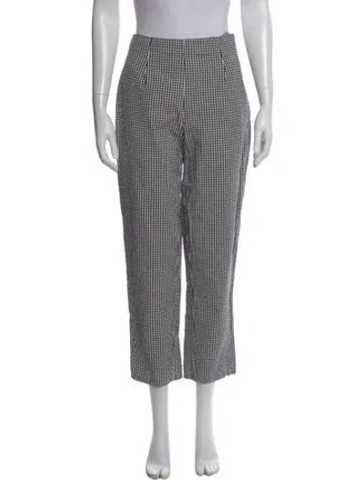 Pre-owned Doen Plaid Print Wide Leg Pants In Multi