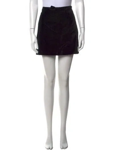 Pre-owned Doen Pleated Accents Mini Skirt In Black/neutrals