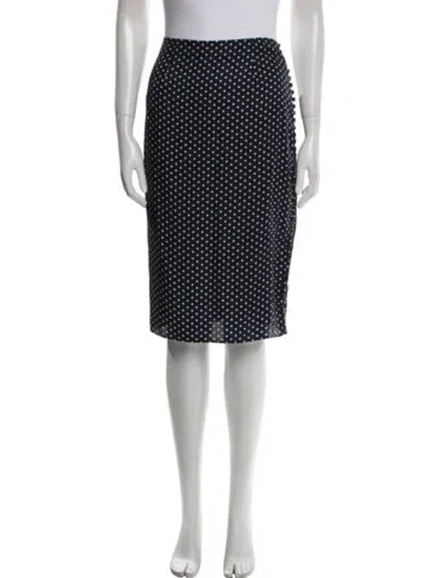 Pre-owned Doen Polka Dot Print Knee-length Skirt In Blue