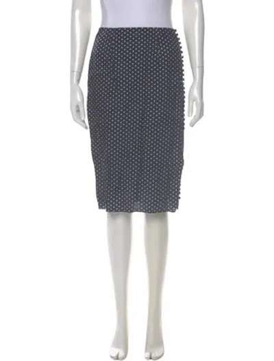 Pre-owned Doen Polka Dot Print Knee-length Skirt W/ Tags In Gray