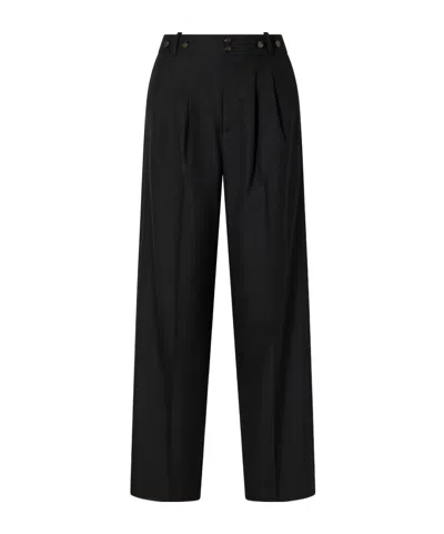 Doen Olivia Poplin Wide-leg Pants In Blue