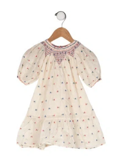 Pre-owned Doen Babies' Printed Casual Dress In Neutral