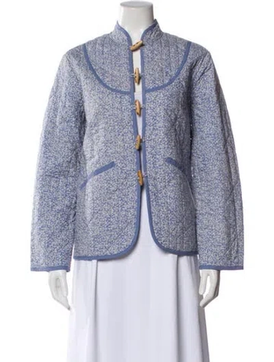 Pre-owned Doen Printed Evening Jacket In Blue