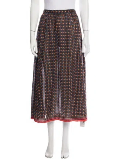 Pre-owned Doen Printed Long Skirt In Multicolor