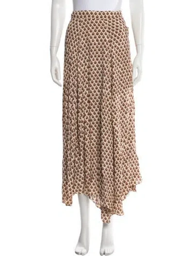 Pre-owned Doen Printed Long Skirt W/ Tags In Pink