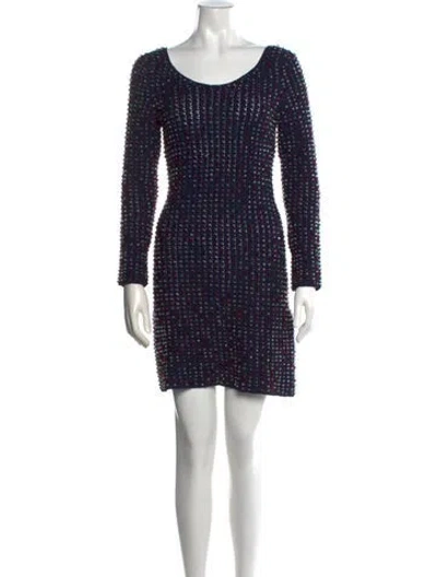 Pre-owned Doen Printed Mini Dress In Blue