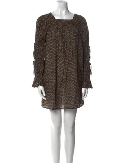 Pre-owned Doen Printed Mini Dress In Multi