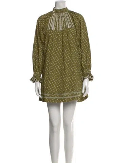 Pre-owned Doen Printed Mini Dress In Multi