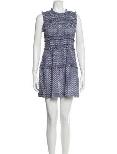 Pre-owned Doen Printed Mini Dress In Multi