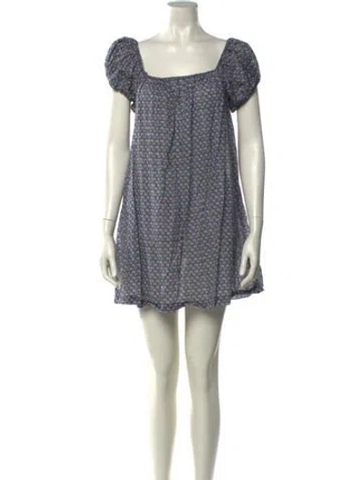 Pre-owned Doen Printed Mini Dress In Multi