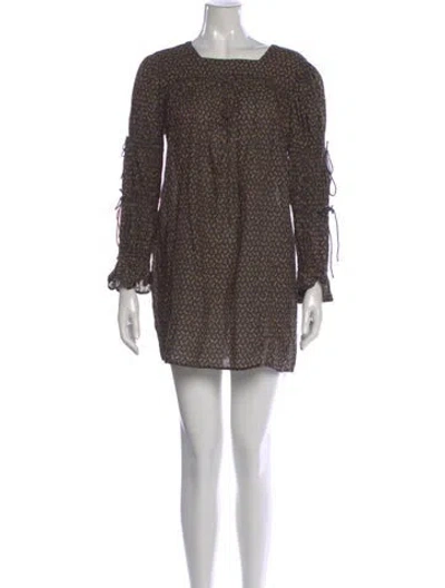 Pre-owned Doen Printed Mini Dress In Multi