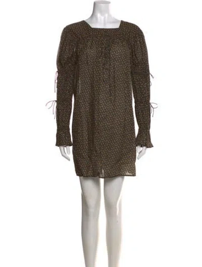 Pre-owned Doen Printed Mini Dress In Multi