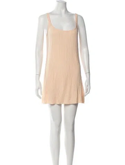 Pre-owned Doen Printed Mini Dress In Neutrals