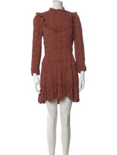 Pre-owned Doen Printed Mini Dress In Orange