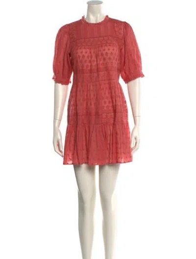 Pre-owned Doen Printed Mini Dress In Pink