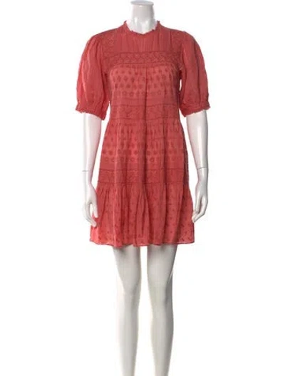 Pre-owned Doen Printed Mini Dress In Pink