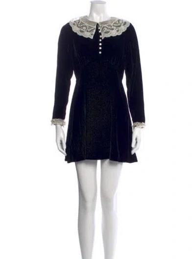 Pre-owned Doen Printed Mini Dress W/ Tags In Black