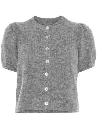 DOEN PUFF SLEEVES KNITTED TOP - WOMEN'S - POLYAMIDE/MERINO/ALPACA