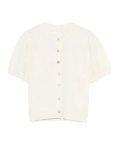 Doen Puff-sleeves Anisa Knit In White