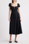 Doen Katherina Cotton Dress In Black