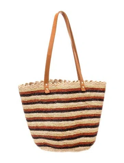 Pre-owned Doen Raffia Tote In Neutrals