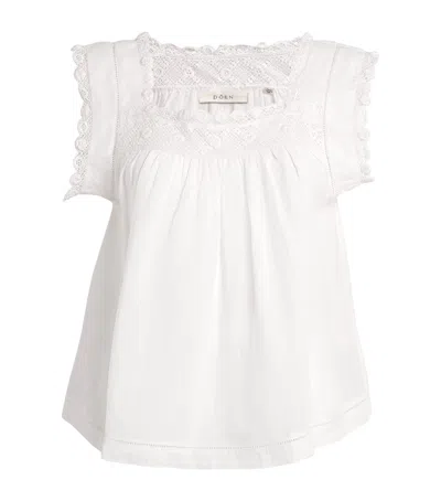Doen Ramie Crochet-trim Aphra Blouse